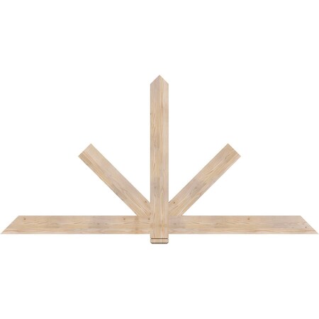 Ekena Millwork Kennewick Smooth Timber Gable Bracket, Douglas Fir, 96"W x 48"H x 1 1/2"D x 5 1/2"F, 12/12 Pitch GBW096X48X0206KEN00SDF